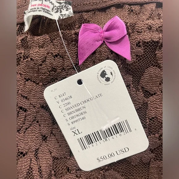 Free People All Day Women's Wear Lace Caprice in brown ,Large - Picture 6 of 7